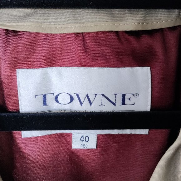 TOWNE by London Fog trench coat - Picture 2 of 3